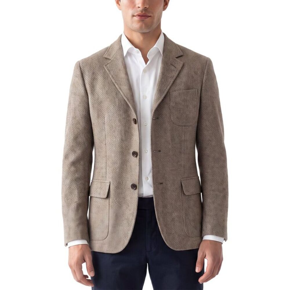 Corneliani Mens  Cc Collection Virgin Wool & Silk-Blend Jacket, Beige